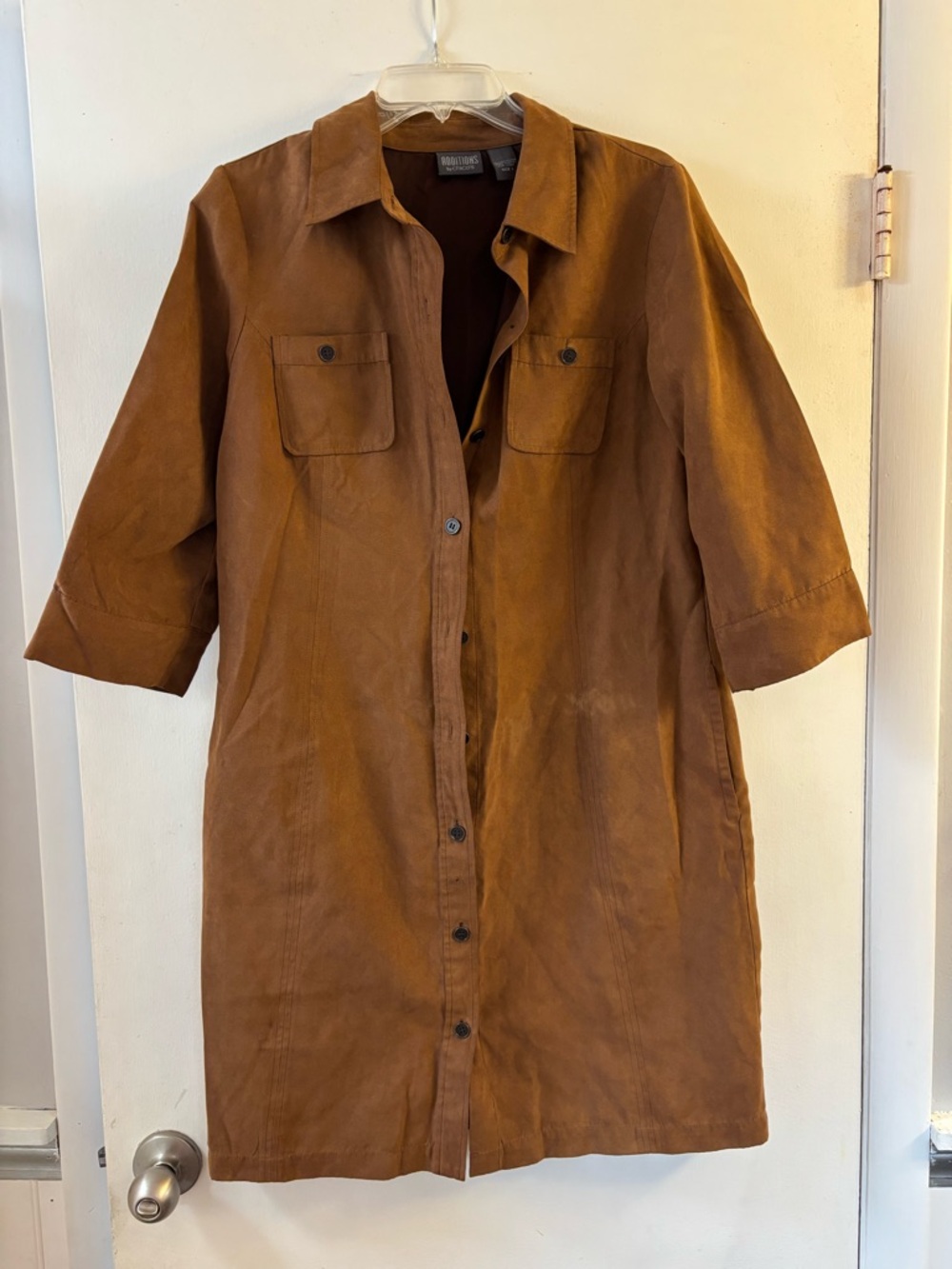 Additions by Chico’s Brown Shirt Dress